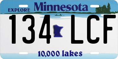 MN license plate 134LCF