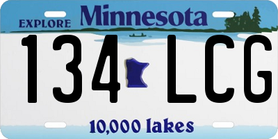MN license plate 134LCG