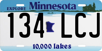 MN license plate 134LCJ