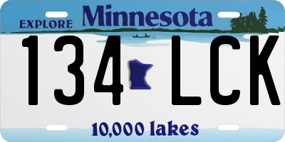 MN license plate 134LCK