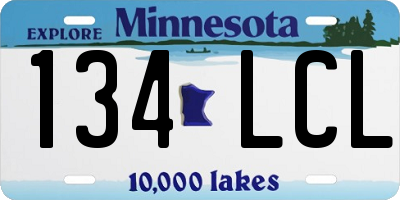 MN license plate 134LCL