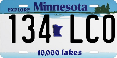 MN license plate 134LCO