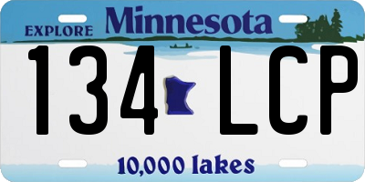 MN license plate 134LCP