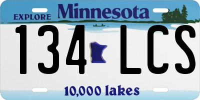 MN license plate 134LCS