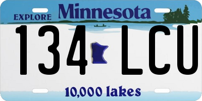 MN license plate 134LCU