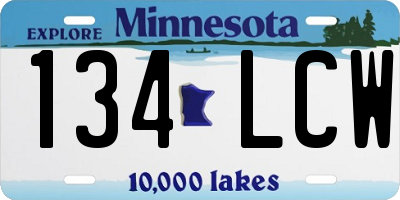MN license plate 134LCW