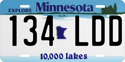 MN license plate 134LDD