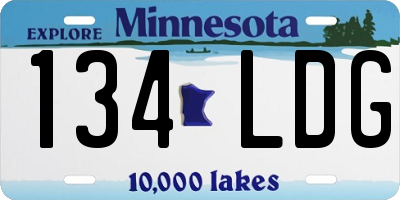MN license plate 134LDG