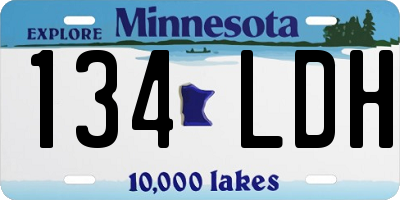 MN license plate 134LDH