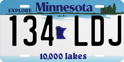 MN license plate 134LDJ