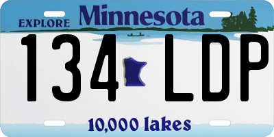 MN license plate 134LDP