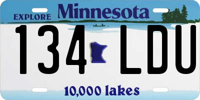 MN license plate 134LDU