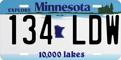 MN license plate 134LDW