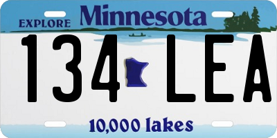 MN license plate 134LEA