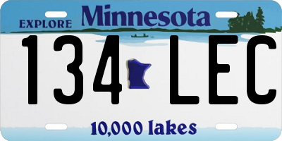 MN license plate 134LEC