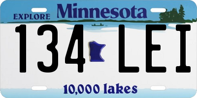 MN license plate 134LEI