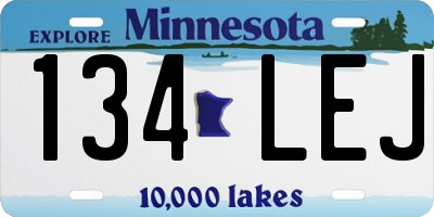 MN license plate 134LEJ