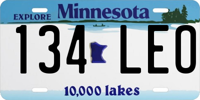 MN license plate 134LEO