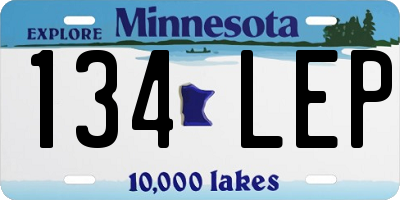 MN license plate 134LEP