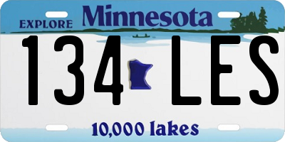 MN license plate 134LES