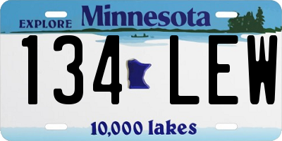 MN license plate 134LEW