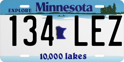 MN license plate 134LEZ