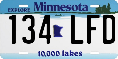 MN license plate 134LFD