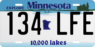 MN license plate 134LFE