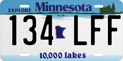 MN license plate 134LFF
