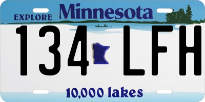 MN license plate 134LFH