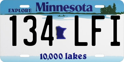 MN license plate 134LFI