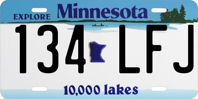MN license plate 134LFJ