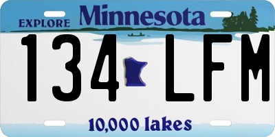 MN license plate 134LFM