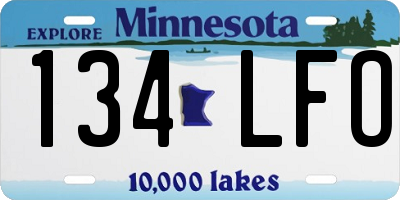 MN license plate 134LFO