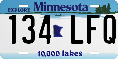 MN license plate 134LFQ