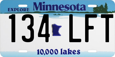 MN license plate 134LFT