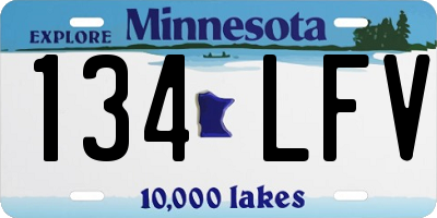 MN license plate 134LFV