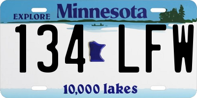 MN license plate 134LFW