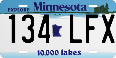 MN license plate 134LFX