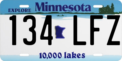 MN license plate 134LFZ