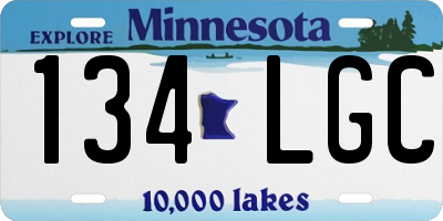 MN license plate 134LGC