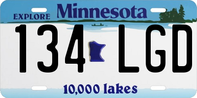 MN license plate 134LGD