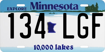 MN license plate 134LGF
