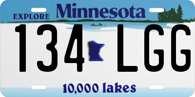 MN license plate 134LGG