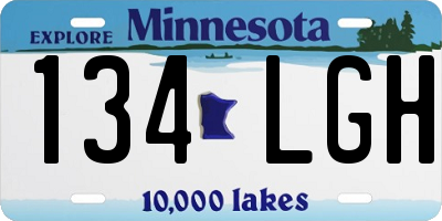 MN license plate 134LGH