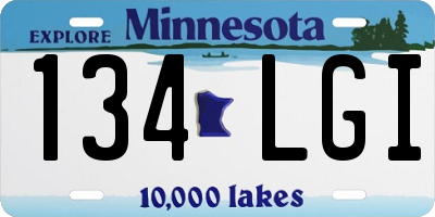 MN license plate 134LGI