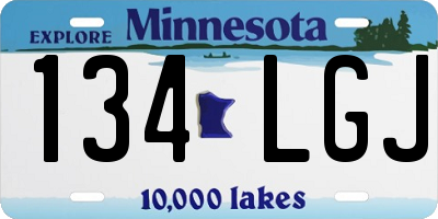 MN license plate 134LGJ
