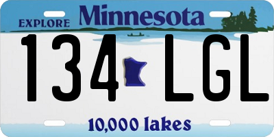 MN license plate 134LGL