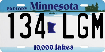 MN license plate 134LGM