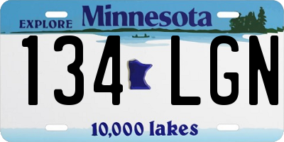 MN license plate 134LGN